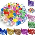 thumbnail image 3 of Gerich 150 Pcs Acrylic Transparent Crystal Gem Stone Ice Rocks,Fake Crushed Crystals Treasure Fake Diamonds Plastic Ice Cubes for Kids Toy Decoration Wedding Display Vase Fillers,Rose, 3 of 6