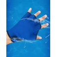 thumbnail image 5 of Guantes de agua de malla para remo, natación, fitness, aeróbic acuático y entrenamiento de resistencia para hombres, mujeres y niños, color azul tesoro, 1 unidad., 5 of 5