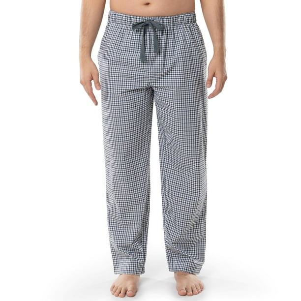 Pantalón de pijama con estampado Fruit of the Loom Woven Sleep para hombre, color ébano a cuadros