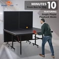 thumbnail image 2 of DOUBLE FISH 9 Ft MidSize Table Tennis Table Foldable And Portable Ping Pong Table Set For Indoor Games With Net 2 Table Tennis Paddles And 3 Balls, 2 of 8