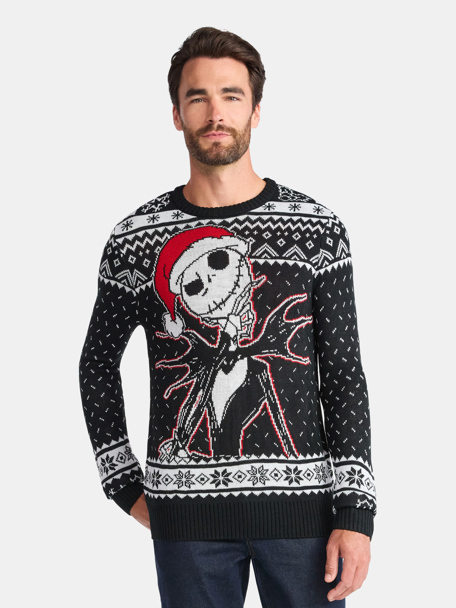 The Nightmare Before Christmas Men's Holiday Sweater, Jack photo 1