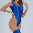 thumbnail image 6 of BOOMILK Bodysuits for Women Large Oily Silky Shiny T Crotch Bodysuit Transparent Sexy Lingerie, 6 of 6