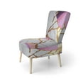 thumbnail image 3 of Designart "Violet-Hued Geode Abstract II" Chaise d'Appoint en Marbre Violet - Fauteuil Moderne pour Salon, 3 of 7