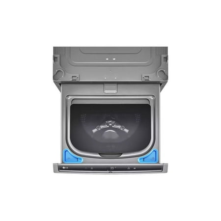 LG - SideKick 1.0 Cu. Ft. High-Efficiency Smart Top Load Pedestal Washer - Graphite Steel