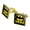 Gold, variant on Batman Bat Mom Shield Logo Square Cufflink Set - Silver or Gold
