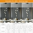 thumbnail image 6 of Modern Kitchen Island Pendant Light Mini Black Gold Pendant Lights Dimmable LED Light Fixture for Bedroom Dining Room Hallway （3-Light）, 6 of 8