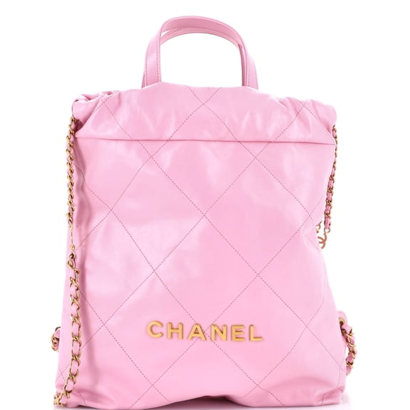 Pre-Owned 22 Chain Backpack Quilted Calfskin Medium By Rebag