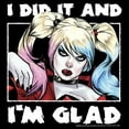 thumbnail image 2 of Men's Batman Harley Quinn Did It and I'm Glad Graphic Tee Black 4X Big Tall, 2 of 4