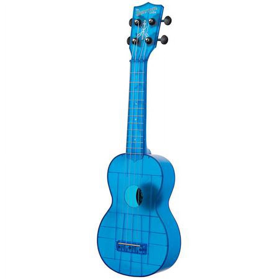 Kala Brand Music Co. The Waterman Sea Glass Collection, 4-String Ukulele, Right, Cobalt Blue, Soprano (KA-WMT-BL-S)
