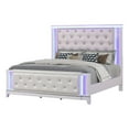 thumbnail image 2 of Modern Style King 4PC Storage Bedroom Set Made with Wood in Milky White, 2 of 16