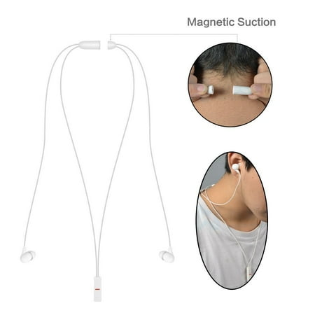 - ADAX Neckband Wireless Earbuds Bluetooth Sports In Ear Headphones Around Neck Headset with Microphone Mic Volume Control Sweatproof Earpieces for Gym Running Earphones for iPhone Apple Samsung(White)