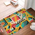 thumbnail image 5 of XMXT Non-Slip Polyester Bathroom Rugs Kitchen Door Mat, Colorful Vintage Print Machine Washable Bath Mats Rug for Kitchen Shower Bathtub Decor, 15.7 x 23.6 inches, 5 of 9