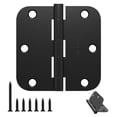thumbnail image 1 of Bisagras de puerta AmzGod, color negro mate, 12 unidades, 8,9 cm, para puerta interior, 1 of 6