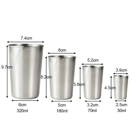 

30-320ml Stainless Steel Shot Glasses Cup Canecas Wine Beer Coffee Cup Mug Metal Tumbler Tea Milk Whisy Mug Glasses Kitchen