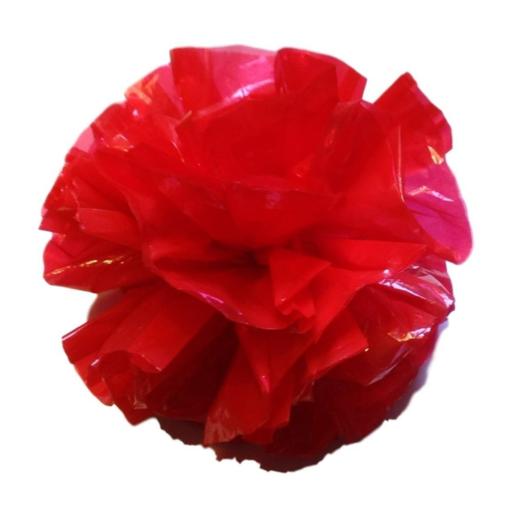 25 Car Limo wedding Decoration Plastic Pom Poms Flower 4" red