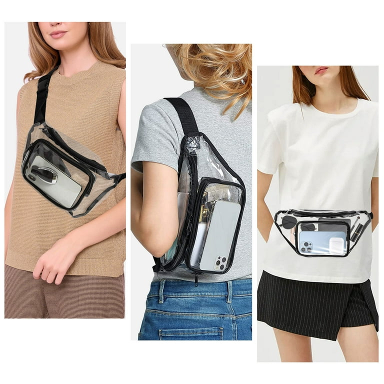 Clear Fanny Pack Stadium Approved Clear Belt Bag Cross Body Bag for Women  Men