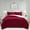 Burgundy, variant on 3 Pieces Ultra-Soft Fluffy Faux Fur Comforter Set, Warm Plush Sherpa Bedding Set, Luxury Fuzzy Winter Bedding Set with Bubble Comforter & 2 Pillow Shams.