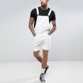 thumbnail image 3 of JXMVOJ Men's Denim Bib Overalls Jeans Fashion Boot Cut Trousers Casual Slim Fit Adjustable Straps Jumpsuit Mens Button Pocket Jeans Overall Jumpsuit Streetwear Overall Suspender Pants, 3 of 9