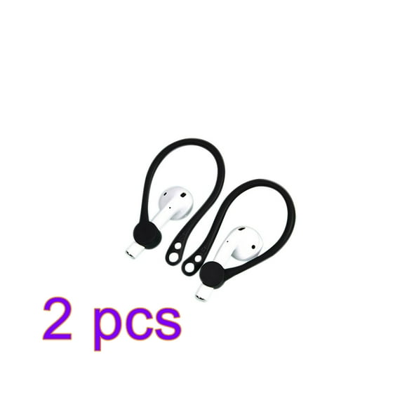 Airpods Protector Bluetooth wireless earphone Universal accessory Motion anti-lose anti-drop silica gel earphone hang [black] [pair] @ Fast selling not available