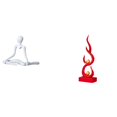 thumbnail image 1 of Estatua De Resina Con Forma De Fuego De Pensador Abstracto Creativo, Escultura Moderna única, Adorno Para Entrada, Dormitorio, Patio, Oficina, Regalo De Inauguración De La Casa Para Amigos., 1 of 8