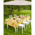thumbnail image 4 of nqOlkjepod Lemon Outdoor Tablecloth with Umbrella Hole & Zipper, Summer Watercolor Yellow Fruits Rectangle Table Cover 60x120 Inch, Dining Waterproof Table Cloth Protector for Patio/Party/Picnic, 4 of 7