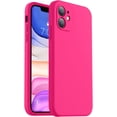 thumbnail image 1 of XUCP-Compatible with iPhone 11 Case, Upgraded Liquid Silicone with [Flat Edges] [Camera Protection] [Soft Anti-Scratch Microfiber Lining] Phone Case for iPhone 11 6.1 inch - Hot Pink, 1 of 4