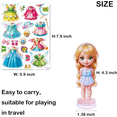 thumbnail image 6 of Jacone Magnetic Dress up Dolls - Girls Fun Mix and Match Play Magnetic Paper Dolls with 4 Themed Magnetic Costume Stickers for Creating Imaginative Birthday Gifts, 6 of 7