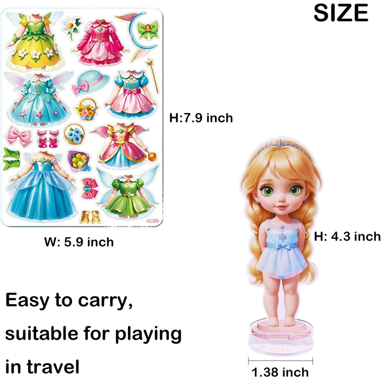 Jacone Magnetic Dress up Dolls - Girls Fun Mix and Match Play