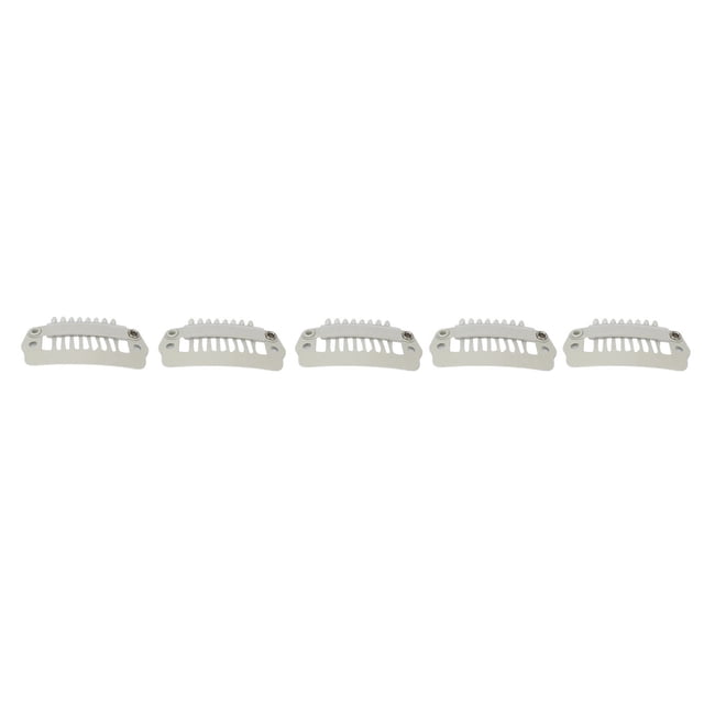 50pcs Snap Comb Clips Set, Stainless Steel DIY Hair Extension Accessory, 8 Teeth, 1.1in, Portable Design, Secure Fixation for Home, Hair Salon