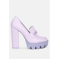 thumbnail image 2 of CORINNE Lilac Chain Embellished Chunky Loafers, 2 of 5