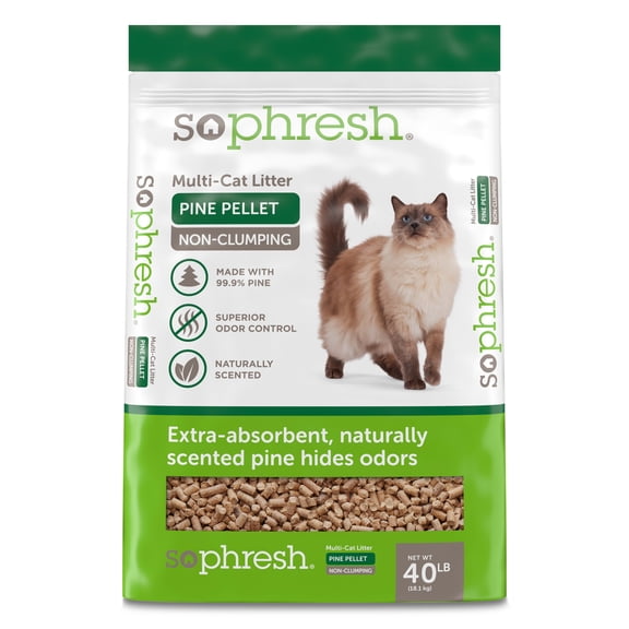 So Phresh Pine Pellet Non-Clumping Cat Litter 40 lbs.