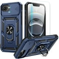thumbnail image 1 of KOMI Compatible for iPhone 16e Case with Screen Protector - Slide Camera Cover Protective Phone Case with Ring Stand, Heavy Duty Shockproof Rugged Bumper for iPhone 16e Accessories, 1 of 5