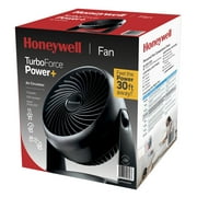 Honeywell 10” Black Turbo Force Power Table Fan, 30ft. Air Circulation Power, 3 Speed, 90° Pivot, HPF820BWM