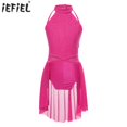 thumbnail image 2 of Vestido de leotardo con falda de malla Floral de encaje para niñas, vestido de baile de Ballet contemporáneo, traje de patinaje artístico de gimnasia Floral de encaje, 2 of 5