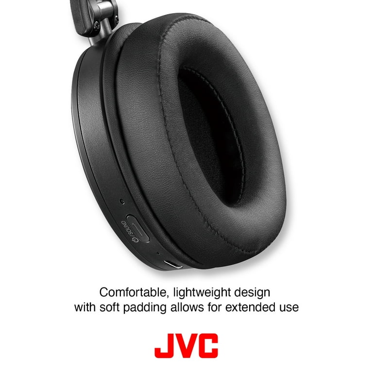 JVC Wireless Noise Canceling Over Ear Headphones, Bluetooth, Instant paring  with NFC Technology, 20 hr battery - HAS91BNB, Black, One Size