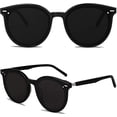 thumbnail image 2 of Gafas de sol redondas retro clásicas para mujer y hombre, gafas grandes, 2 of 6