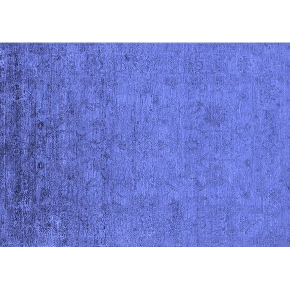 Ahgly Company Indoor Rectangle Oriental Blue Industrial Area Rugs, 6' x 9'
