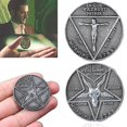 thumbnail image 2 of Serie de Televisión Lucifer Estrella de la Mañana Satán Pentecostés Moneda de Cosplay Moneda Conmemorativa Insignia Adorno de Metal de Halloween Moneda de Apoyo, Plata, 2 of 4