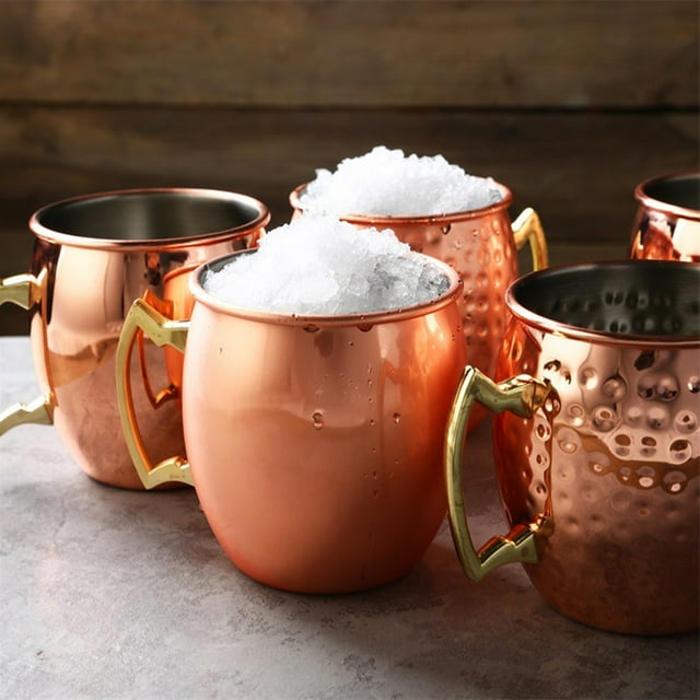 Taza Moscow Mule bañada en cobre de 550 ml, taza de cerveza, taza de café, tazas bañadas en cobre, artículos para beber para bar o cocina