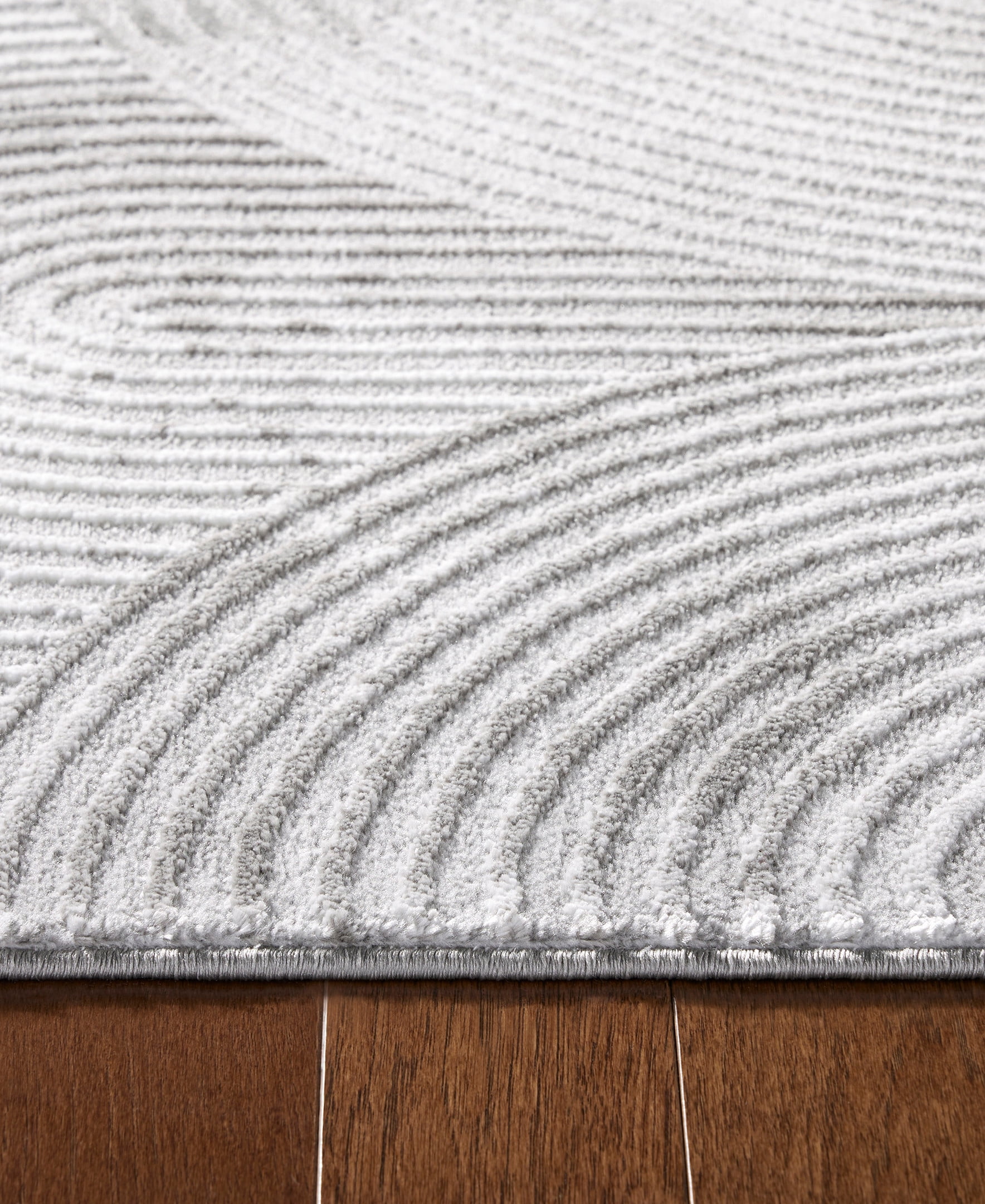 TOWN & COUNTRY LUXE Maya Soft Arches Neutral Indoor Area Rug with High-Low Texture, Grey, 7'10"x10'2"