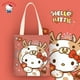 thumbnail image 4 of Hello Kitty-monederos y bolsos de lona para mujer, bolso escolar Simple de un solo hombro para estudiante, bolso de mano Sanrio para niña, 4 of 4