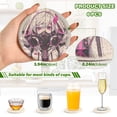 thumbnail image 3 of Beautiful Girl with Mask Coasters with Holder for Coffee Table 6 Pcs Drink Coaster Sets Absorbent for Home Decor 4 inch, 3 of 7