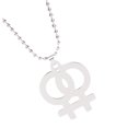 thumbnail image 3 of Stainless Steel Pendant Necklace Hollow Clavicle Chain Neck Chain (Women Style), 3 of 8