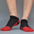 thumbnail image 3 of WMNTST Men's Five-toe Socks Low-Cut Color Block Socks Soft Breathable Classic Minimalist Home Wear Hosiery, 3 of 5
