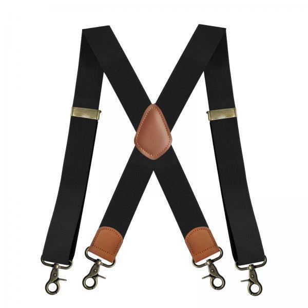 3 Tirantes Para Hombre, Resistentes, Ajustables, Informales, De 3,5 Cm De Ancho, Color Negro