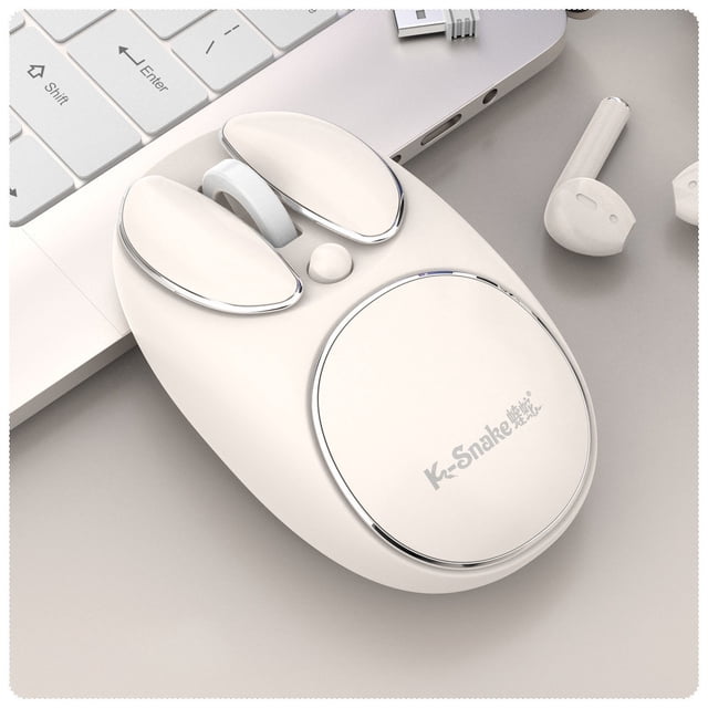 Pompotops TWS Mouse,Computer Mice TWS,TWS Mouse For Laptop,Slim Silent Rechargeable Mouse,Optical Mouse,TWS 2.4G Mouse Fashion Computer Laptop Office Gift Packaging Home Mouse