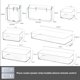thumbnail image 2 of Caja de almacenamiento de Control remoto para aire acondicionado de TV, acrílico transparente, mueble de baño montado en la pared, estante para espejo, mesita de noche, 2 of 5