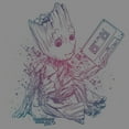 thumbnail image 2 of Junior's Marvel Guardians of Galaxy Vol. 2 Groot Jams  Cowl Neck Sweatshirt Gray Heather Medium, 2 of 4