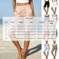thumbnail image 3 of SwiftWear Women's Casual Knee Length Shorts with Pockets Summer Beach Bermuda Shorts Relaxed Fit Elastic Waist for Daily Vacation, 3 of 9