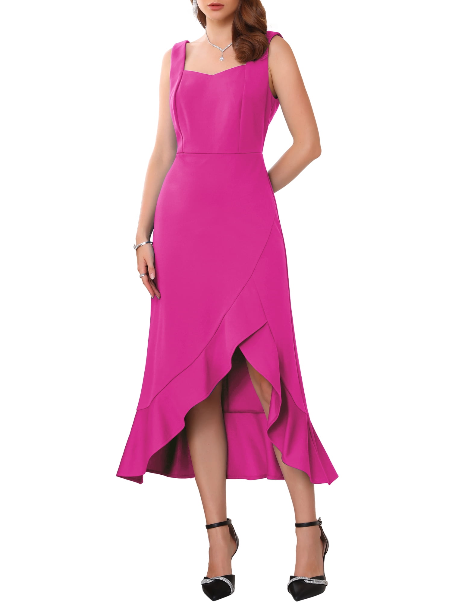 elegant cocktail dresses canada Elegant Knee-Length Elastic Satin Cocktail Dresses With Ruffle